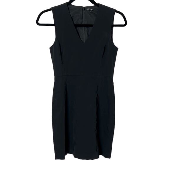Theory V-Neck Black Sleeveless Mini Dress Women’s size 0 - Picture 1 of 4